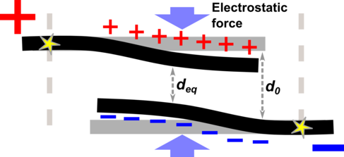 The electro-structural behaviour of yarn-like carbon nanotube fibres immersed in organic liquids