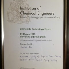 Congratulations to Dr Chunlei Pei