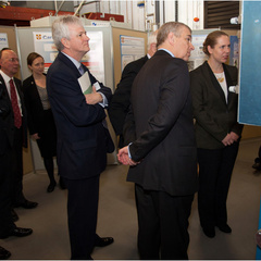 HRH The Duke of York visits carbon nanotube fibre-spinning rig during its “maiden flight”.